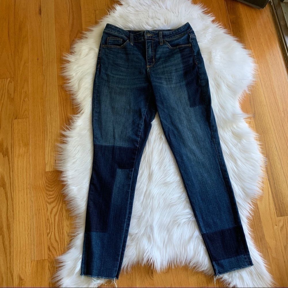 Women’s Universal Thread Patchwork Jeans Size 6 Rough Hem